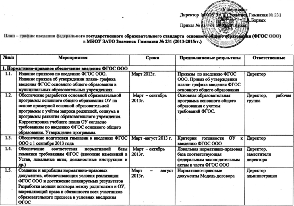 План внедрения профессиональных стандартов